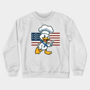 A Whimsical Tribute to American Culture in Cartoon Style T-Shirt Crewneck Sweatshirt